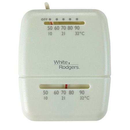 White-Rodgers White Rodgers Heating and Cooling Lever Non-Programmable Thermostat M100